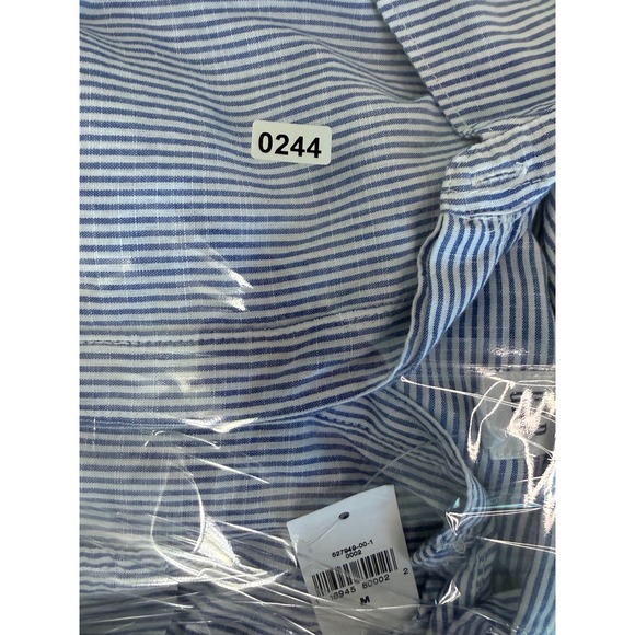 Gap Womens BF Popover Blue White Striped Cotton Shirt M 527949-00-1 HO-18/SB2 - Picture 9 of 9